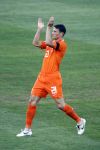 Basel 21 juni 2008
Kalid Boulahrouz tijdens de warming up voor aanvang interland Nederland-Rusland, ndat enkele dagen zijn vrouw is bevallen van een baby die te vroeg was geboren en daardoor is overleden.
Het Nederlands elftal speelde met een rouwband
