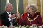 Den Haag 21 april 2009
Staatsbezoek van Koning Carl Gustav en koningin Silvia aan Nederland. Prinses Maxima Koningin Beatrix Prins Willem Alexander Pieter v Vollenhoven en prinses Margriet.
Peter Smulders bv