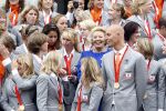 Den Haag 27 augustus 2008
De Olympische medaille winnaars van Peking op het bordes bij Koningin Beatrix. Aanwezig oa Anky v Grunsven Maarten v d Weijden Inge Dekker Marianne Vos Naomi v As Fatima de Moreiro Melo, anky v Grunsven Deborah Gravenstijn...
Peter Smulders bv