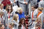 Den Haag 27 augustus 2008
De Olympische medaille winnaars van Peking op het bordes bij Koningin Beatrix. Aanwezig oa Anky v Grunsven Maarten v d Weijden Inge Dekker Marianne Vos Naomi v As Fatima de Moreiro Melo, anky v Grunsven Deborah Gravenstijn...
Peter Smulders bv