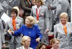 Den Haag 27 augustus 2008
De Olympische medaille winnaars van Peking op het bordes bij Koningin Beatrix. Aanwezig oa Anky v Grunsven Maarten v d Weijden Inge Dekker Marianne Vos Naomi v As Fatima de Moreiro Melo, anky v Grunsven Deborah Gravenstijn...
Peter Smulders bv