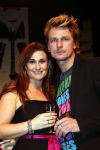 Hilversum 21 januari 2008
Premiere Laura Vlasblom in theater Gooiland. Laura met haar vriend en verloofde Michel kussend