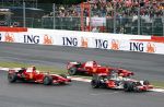 Spa 7 september 2008
Formule 1 Grand Prix van Spa Francochamps. Filippe Massa Kimi Raikkonen Lewis Hamilton  Heiki Kovalinen Fernando Alonso
Peter Smulders bv
