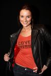 Amsterdam 23 januari 2008
Lieke v Lexmond met t shirt i love my boyfriend bij modeshow Blue Blood tijdens Amsterdam fashion week.