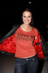 Amsterdam 23 januari 2008
Lieke v Lexmond met t shirt i love my boyfriend bij modeshow Blue Blood tijdens Amsterdam fashion week.