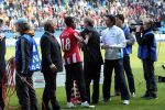 Arnhem, 20 April 2008 Kompetitiewedstrijd Vitesse-PSV, eindstand 0-1 Seizoen 2007/2008
PSV Landskampioen 
Jan Reker Luc v Agt Stan Valckx Danko Lazovic en Eric Addo vieren feest