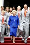 Den Haag 27 augustus 2008
De Olympische medaille winnaars van Peking op het bordes bij Koningin Beatrix. Aanwezig oa Anky v Grunsven Maarten v d Weijden Inge Dekker Marianne Vos Naomi v As Fatima de Moreiro Melo, anky v Grunsven Deborah Gravenstijn...
Peter Smulders bv