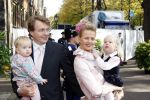 Den Haag 20 oktober 2007
Mabel Wisse Smit Prins Friso en hun dochters Luana en Zaria bij de doop van prinses Ariane.