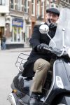 Amsterdam 31 oktober 2007
Maik de Boer op zijn vespa scooter.