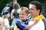 Amsterdam 7 juni 2008
Marc Overmars en zijn vrouw Chantal v Woensel met hun kinderen en zoons van broer bij dag voor ADHD op de toekomst bij Ajax.