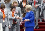 Den Haag 27 augustus 2008
De Olympische medaille winnaars van Peking op het bordes bij Koningin Beatrix. Aanwezig oa Anky v Grunsven Maarten v d Weijden Inge Dekker Marianne Vos Naomi v As Fatima de Moreiro Melo, anky v Grunsven Deborah Gravenstijn...
Peter Smulders bv