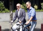 Amsterdam 24 mei 2008
Mart Visser en zijn vriend Job fietsend in Amsterdam.