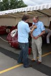Le Mans, 12 Juli 2008
Le Mans Classic 2008
TV verslaggever/Programmamaker Martin Utberg van Topspeed TV in gesprek met Gijs v Lennep