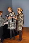 Den Haag 4 december 2007
Prinses Maxima en prinses Mathilde van Belgie bij de presentatie van een boek over kunst in museum Den Haag. Maxima en Mathilde dragen allebei ongeveer dezelfde kleding/outfit.