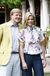 Wassenaar 11 juli 2008
Foto uurtje met prinses Maxima Prins Willem Alexander  en hun dochters Prinses Amalia Prinses Alexia en Prinses Ariane . 
Ze komen aanrijden in bakfiets.