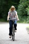 Wassenaar 11 juli 2008
Foto uurtje met prinses Maxima Prins Willem Alexander  en hun dochters Amalia Alexia en Ariane . Ze komen aanrijden in bakfiets.
Peter Smulders bv