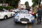 Brescia 15 mei 2008
Start van de Mille Miglia in Brescia. State of art rijdt met 2 porsches mee. 
Mika Hakkinen in een Merceders 300 SL