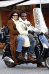 Amsterdam 12 februari 2008
Mylene de la Haye met Regilio Tuur op vespa scooter op de pc hooftstraat.
Peter Smulders bv