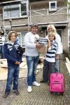 Blaricum/ Hilversum 25 augustus 2008
Rene Natasja Maxim en Didier Froger verhuizen van hun vila naar een rijtjes huis voor het programma Geen cent te makken.