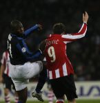 Eindhoven, 12 December 2007
Champions League wedstrijd PSV-Internationale Milan, eindstand 0-1 Seizoen 2007/2008
Nelson Enrique Lopez Rivas in duel met Danko Lazovic