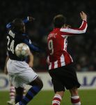 Eindhoven, 12 December 2007
Champions League wedstrijd PSV-Internationale Milan, eindstand 0-1 Seizoen 2007/2008
Nelson Enrique Lopez Rivas in duel met Danko Lazovic
