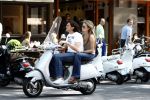 Amsterdam 24 mei 2008
Nikki Plessen met vriend op vespa scooter
