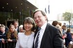 Utrecht 28 april 2009
Pieter v Vollenhoven viert zijn 70e verjaardag in het Beatrix theater in Utrecht. Noud Wellink met zijn vrouw
Peter Smulders bv