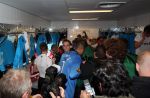 Arnhem, 20 April 2008 Kompetitiewedstrijd Vitesse-PSV, eindstand 0-1 Seizoen 2007/2008
PSV Landskampioen en wordt er dus feest gevierd
In het kleedlokaal