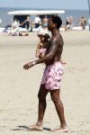Noordwijk 24 juli 2008
Patrick Kluivert op het strand bij huis ter Duin met Rossana Lima en zijn zoons Shane Quincy Ruben en Justin.