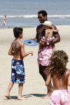 Noordwijk 24 juli 2008
Patrick Kluivert op het strand bij huis ter Duin met Rossana Lima en zijn zoons Shane Quincy Ruben en Justin.