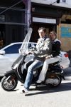 Amsterdam 22 april 2009
Patrick Singels met dochter op zijn vespa scooter op de pc hooftstraat.
Peter Smulders bv