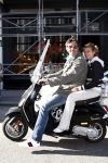 Amsterdam 22 april 2009
Patrick Singels met dochter op zijn vespa scooter op de pc hooftstraat.
Peter Smulders bv