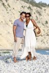Ibiza 5 juli 2008
Patty Brard met haar verloofde Antoine op het strand vanTropicana op ibiza.