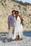 Ibiza 5 juli 2008
Patty Brard met haar verloofde Antoine op het strand vanTropicana op ibiza.