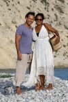Ibiza 5 juli 2008
Patty Brard met haar verloofde Antoine op het strand vanTropicana op ibiza.