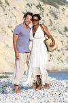 Ibiza 5 juli 2008
Patty Brard met haar verloofde Antoine op het strand vanTropicana op ibiza.