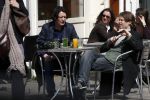 Amsterdam 22 april 2008 
Hans Teeuwen op terras samen met Pierre Bokma.
Peter Smulders bv