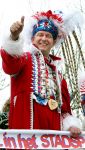 Eindhoven, 221 Februari 2009
PSV Prins Piet Paulusma op de praalwagen tijdens de jaarlijkse carnavalsoptcht.