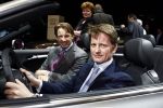 Amsterdam 31 maart 2009
Prins Pieter Christiaan en Prins Floris in audi a5 cabrio op de auto Rai.
Peter Smulders bv