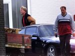 Lelystad 18 mei 2000
Prins Willem Alexander bij zijn porsche 911 op vliegveld  Lelystad.,