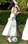 Wassenaar 11 juli 2008
Foto uurtje met prinses Maxima Prins Willem Alexander  en hun dochters Prinses Amalia Prinses Alexia en Prinses Ariane . 
Ze komen aanrijden in bakfiets.