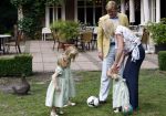 Wassenaar 11 juli 2008
Foto uurtje met prinses Maxima Prins Willem Alexander  en hun dochters Prinses Amalia Prinses Alexia en Prinses Ariane . 
Ze komen aanrijden in bakfiets.