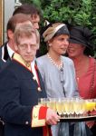 Laurentine Brinkhorst, vriendin van Prins Constatijn bij het burgerlijk huwelijk van Prins Maurits en Prinses Marilene
1998