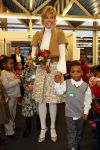 Amsterdam 23 januari 2008
Prinses Laurentien tijdens voorleesdag in bibliotheek met kinderen.