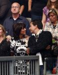 Amsterdam 26 mei 2008
 Rachel Hazes met haar neef tijdens het meezing concert van Andre Hazes in de arena.