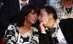 Amsterdam 26 mei 2008
 Rachel Hazes met haar neef tijdens het meezing concert van Andre Hazes in de arena.