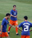 Basel 21 juni 2008
Nederland tegen Rusland in de kwart finale van de EK 2008 in zwitserland en Oostenrijk. rafael v d Vaart Ruud v Nistelrooy en Kalid Boulahrouz