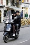 Amsterdam 8 januari 2008
Regilio Tuur met vriendin Josh op vespa scooter op de pc hooftstraat.