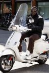 Amsterdam 9 april 2008
Regilio Tuur op zijn nieuwe vespa scooter.