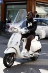 Amsterdam 9 april 2008
Regilio Tuur op zijn nieuwe vespa scooter.